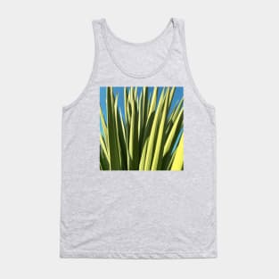 Tropical Palm Plant Leaves Photo Tank Top